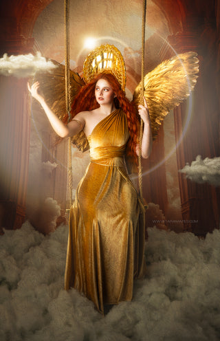 RTS Heavenly Arch Renaissance Goddess Fabric Backdrop-Fabric Photography Backdrop-Snobby Drops Fabric Backdrops for Photography, Exclusive Designs by Tara Mapes Photography, Enchanted Eye Creations by Tara Mapes, photography backgrounds, photography backdrops, fast shipping, US backdrops, cheap photography backdrops