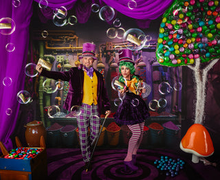 Colorful Candy Pipes Factory Fabric Backdrop-Fabric Photography Backdrop-Snobby Drops Fabric Backdrops for Photography, Exclusive Designs by Tara Mapes Photography, Enchanted Eye Creations by Tara Mapes, photography backgrounds, photography backdrops, fast shipping, US backdrops, cheap photography backdrops