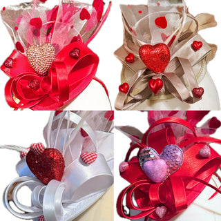 Hearts and Tulle Valentine Fascinator-Accessories-Snobby Drops Fabric Backdrops for Photography, Exclusive Designs by Tara Mapes Photography, Enchanted Eye Creations by Tara Mapes, photography backgrounds, photography backdrops, fast shipping, US backdrops, cheap photography backdrops