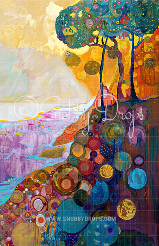 Abstract Landscape Fine Art Fabric Backdrop Sweep-Fabric Photography Sweep-Snobby Drops Fabric Backdrops for Photography, Exclusive Designs by Tara Mapes Photography, Enchanted Eye Creations by Tara Mapes, photography backgrounds, photography backdrops, fast shipping, US backdrops, cheap photography backdrops