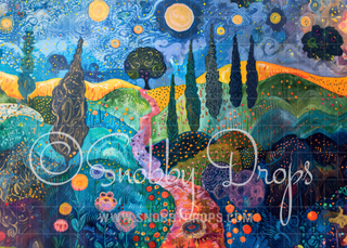 Abstract Night Path Fine Art Fabric Backdrop-Fabric Photography Backdrop-Snobby Drops Fabric Backdrops for Photography, Exclusive Designs by Tara Mapes Photography, Enchanted Eye Creations by Tara Mapes, photography backgrounds, photography backdrops, fast shipping, US backdrops, cheap photography backdrops