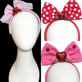 Adorabows Glitter Hearts Valentine bow headbands-Accessories-Snobby Drops Fabric Backdrops for Photography, Exclusive Designs by Tara Mapes Photography, Enchanted Eye Creations by Tara Mapes, photography backgrounds, photography backdrops, fast shipping, US backdrops, cheap photography backdrops