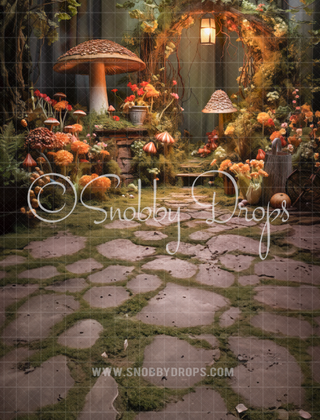 Autumn Fairy Arch Forest Fabric Backdrop Sweep-Fabric Photography Sweep-Snobby Drops Fabric Backdrops for Photography, Exclusive Designs by Tara Mapes Photography, Enchanted Eye Creations by Tara Mapes, photography backgrounds, photography backdrops, fast shipping, US backdrops, cheap photography backdrops