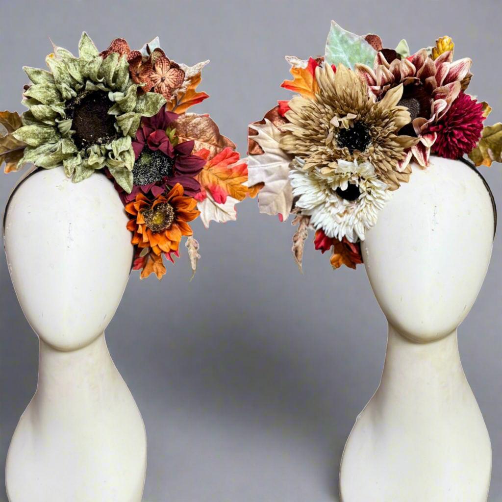 Autumn FlowerFall Headpiece Double Sided by The Head Mistress USA – Snobby  Drops