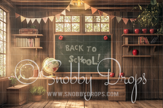 Back to School Apples Classroom Backdrop-Fabric Photography Backdrop-Snobby Drops Fabric Backdrops for Photography, Exclusive Designs by Tara Mapes Photography, Enchanted Eye Creations by Tara Mapes, photography backgrounds, photography backdrops, fast shipping, US backdrops, cheap photography backdrops