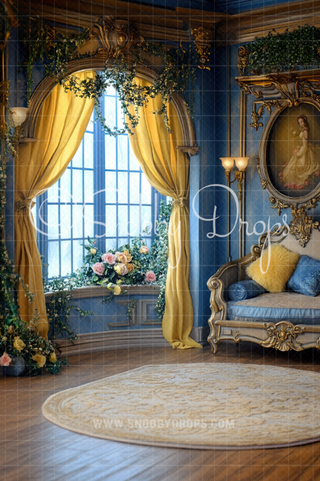 Belle's Sitting Room Fabric Backdrop Sweep-Fabric Photography Sweep-Snobby Drops Fabric Backdrops for Photography, Exclusive Designs by Tara Mapes Photography, Enchanted Eye Creations by Tara Mapes, photography backgrounds, photography backdrops, fast shipping, US backdrops, cheap photography backdrops