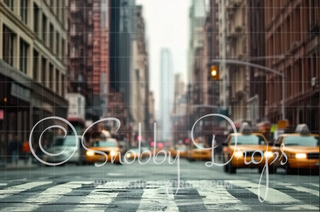 Blurred New York City Street with Crosswalk Fabric Photography Backdrop-Fabric Photography Backdrop-Snobby Drops Fabric Backdrops for Photography, Exclusive Designs by Tara Mapes Photography, Enchanted Eye Creations by Tara Mapes, photography backgrounds, photography backdrops, fast shipping, US backdrops, cheap photography backdrops