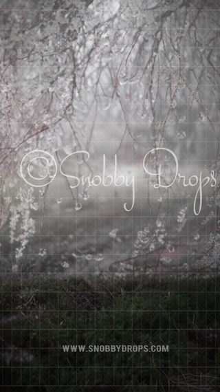 Cherry Blossom Tree Fabric Backdrop Sweep-Fabric Photography Sweep-Snobby Drops Fabric Backdrops for Photography, Exclusive Designs by Tara Mapes Photography, Enchanted Eye Creations by Tara Mapes, photography backgrounds, photography backdrops, fast shipping, US backdrops, cheap photography backdrops