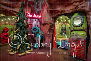 Christmas Cave Lair Christmas 3 Piece Room Set-Photography Backdrop 3P Room Set-Snobby Drops Fabric Backdrops for Photography, Exclusive Designs by Tara Mapes Photography, Enchanted Eye Creations by Tara Mapes, photography backgrounds, photography backdrops, fast shipping, US backdrops, cheap photography backdrops