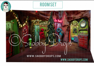 Christmas Cave Lair Christmas 3 Piece Room Set-Photography Backdrop 3P Room Set-Snobby Drops Fabric Backdrops for Photography, Exclusive Designs by Tara Mapes Photography, Enchanted Eye Creations by Tara Mapes, photography backgrounds, photography backdrops, fast shipping, US backdrops, cheap photography backdrops