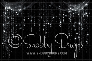 Diamond Curtains on Black Fabric Backdrop-Fabric Photography Backdrop-Snobby Drops Fabric Backdrops for Photography, Exclusive Designs by Tara Mapes Photography, Enchanted Eye Creations by Tara Mapes, photography backgrounds, photography backdrops, fast shipping, US backdrops, cheap photography backdrops
