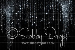 Diamond Curtains on Black Fabric Backdrop-Fabric Photography Backdrop-Snobby Drops Fabric Backdrops for Photography, Exclusive Designs by Tara Mapes Photography, Enchanted Eye Creations by Tara Mapes, photography backgrounds, photography backdrops, fast shipping, US backdrops, cheap photography backdrops