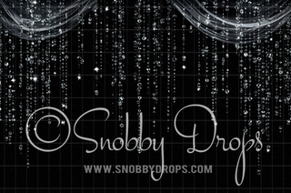 Diamond Curtains on Black Fabric Backdrop-Fabric Photography Backdrop-Snobby Drops Fabric Backdrops for Photography, Exclusive Designs by Tara Mapes Photography, Enchanted Eye Creations by Tara Mapes, photography backgrounds, photography backdrops, fast shipping, US backdrops, cheap photography backdrops
