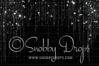 Diamond Curtains on Black Fabric Backdrop-Fabric Photography Backdrop-Snobby Drops Fabric Backdrops for Photography, Exclusive Designs by Tara Mapes Photography, Enchanted Eye Creations by Tara Mapes, photography backgrounds, photography backdrops, fast shipping, US backdrops, cheap photography backdrops