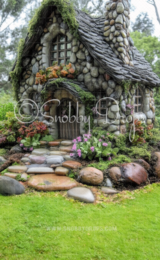 Dwarve's House Fabric Backdrop Sweep-Fabric Photography Sweep-Snobby Drops Fabric Backdrops for Photography, Exclusive Designs by Tara Mapes Photography, Enchanted Eye Creations by Tara Mapes, photography backgrounds, photography backdrops, fast shipping, US backdrops, cheap photography backdrops