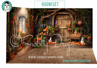 Easter Burrow 3 Piece Room Set-Photography Backdrop 3P Room Set-Snobby Drops Fabric Backdrops for Photography, Exclusive Designs by Tara Mapes Photography, Enchanted Eye Creations by Tara Mapes, photography backgrounds, photography backdrops, fast shipping, US backdrops, cheap photography backdrops