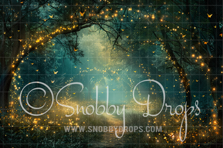 Fairy Forest of Lights Fabric Backdrop-Fabric Photography Backdrop-Snobby Drops Fabric Backdrops for Photography, Exclusive Designs by Tara Mapes Photography, Enchanted Eye Creations by Tara Mapes, photography backgrounds, photography backdrops, fast shipping, US backdrops, cheap photography backdrops