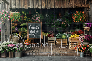 Farmers Market Rustic Summer Fabric Backdrop-Fabric Photography Backdrop-Snobby Drops Fabric Backdrops for Photography, Exclusive Designs by Tara Mapes Photography, Enchanted Eye Creations by Tara Mapes, photography backgrounds, photography backdrops, fast shipping, US backdrops, cheap photography backdrops