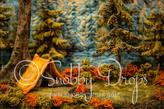 Feltsy Camping Felted Style Fabric Backdrop-Fabric Photography Backdrop-Snobby Drops Fabric Backdrops for Photography, Exclusive Designs by Tara Mapes Photography, Enchanted Eye Creations by Tara Mapes, photography backgrounds, photography backdrops, fast shipping, US backdrops, cheap photography backdrops