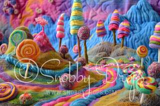 Feltsy Candyland Trees Felted Style Fabric Backdrop-Fabric Photography Backdrop-Snobby Drops Fabric Backdrops for Photography, Exclusive Designs by Tara Mapes Photography, Enchanted Eye Creations by Tara Mapes, photography backgrounds, photography backdrops, fast shipping, US backdrops, cheap photography backdrops