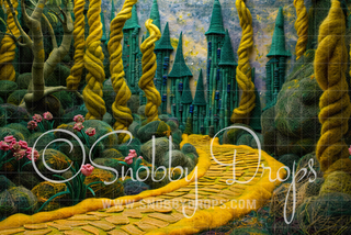 Feltsy Emerald City Felted Style Fabric Backdrop-Fabric Photography Backdrop-Snobby Drops Fabric Backdrops for Photography, Exclusive Designs by Tara Mapes Photography, Enchanted Eye Creations by Tara Mapes, photography backgrounds, photography backdrops, fast shipping, US backdrops, cheap photography backdrops