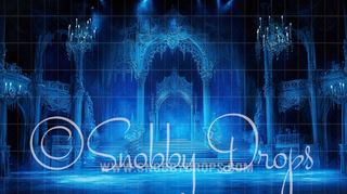 Frozen Castle Theater Fabric Event Backdrop-Fabric Photography Backdrop-Snobby Drops Fabric Backdrops for Photography, Exclusive Designs by Tara Mapes Photography, Enchanted Eye Creations by Tara Mapes, photography backgrounds, photography backdrops, fast shipping, US backdrops, cheap photography backdrops