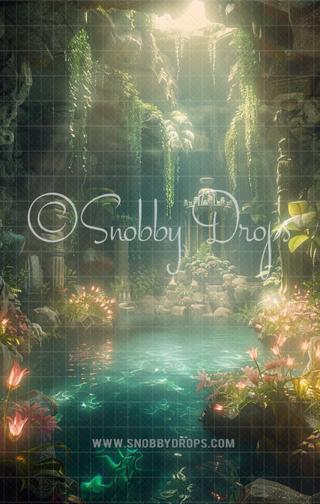 Goddess Sea Cave Backdrop Sweep-Fabric Photography Sweep-Snobby Drops Fabric Backdrops for Photography, Exclusive Designs by Tara Mapes Photography, Enchanted Eye Creations by Tara Mapes, photography backgrounds, photography backdrops, fast shipping, US backdrops, cheap photography backdrops