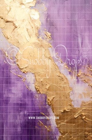 Gold and Purple Texture Fine Art Fabric Backdrop Sweep-Fabric Photography Sweep-Snobby Drops Fabric Backdrops for Photography, Exclusive Designs by Tara Mapes Photography, Enchanted Eye Creations by Tara Mapes, photography backgrounds, photography backdrops, fast shipping, US backdrops, cheap photography backdrops