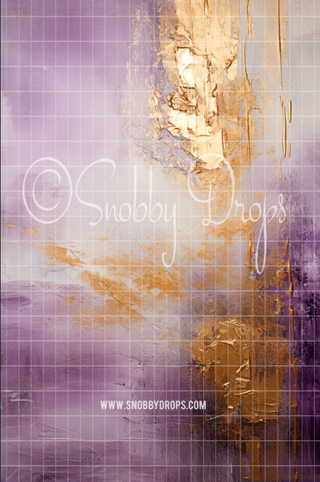 Gold and Violet Texture Fine Art Fabric Backdrop Sweep-Fabric Photography Sweep-Snobby Drops Fabric Backdrops for Photography, Exclusive Designs by Tara Mapes Photography, Enchanted Eye Creations by Tara Mapes, photography backgrounds, photography backdrops, fast shipping, US backdrops, cheap photography backdrops
