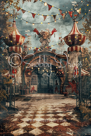 Grunge Circus Backdrop Sweep-Fabric Photography Sweep-Snobby Drops Fabric Backdrops for Photography, Exclusive Designs by Tara Mapes Photography, Enchanted Eye Creations by Tara Mapes, photography backgrounds, photography backdrops, fast shipping, US backdrops, cheap photography backdrops