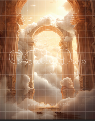 Heavenly Arch Renaissance Goddess Fabric Backdrop-Fabric Photography Backdrop-Snobby Drops Fabric Backdrops for Photography, Exclusive Designs by Tara Mapes Photography, Enchanted Eye Creations by Tara Mapes, photography backgrounds, photography backdrops, fast shipping, US backdrops, cheap photography backdrops