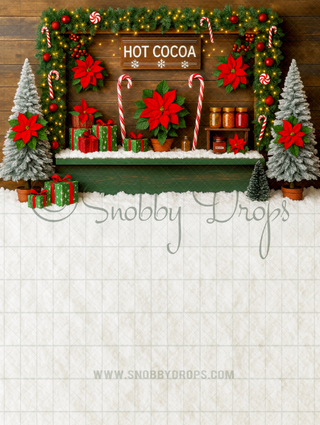 Hot Cocoa Mint Fabric Backdrop Sweep-Fabric Photography Sweep-Snobby Drops Fabric Backdrops for Photography, Exclusive Designs by Tara Mapes Photography, Enchanted Eye Creations by Tara Mapes, photography backgrounds, photography backdrops, fast shipping, US backdrops, cheap photography backdrops