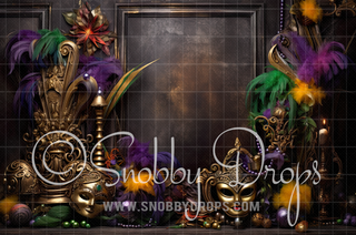 Mardi Gras Mass Fabric Backdrop-Fabric Photography Backdrop-Snobby Drops Fabric Backdrops for Photography, Exclusive Designs by Tara Mapes Photography, Enchanted Eye Creations by Tara Mapes, photography backgrounds, photography backdrops, fast shipping, US backdrops, cheap photography backdrops