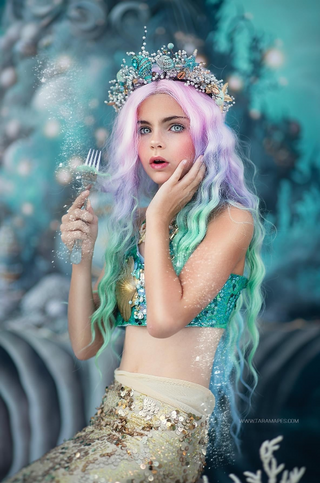 Pearls and Shells Mermaid Crown-Accessories-Snobby Drops Fabric Backdrops for Photography, Exclusive Designs by Tara Mapes Photography, Enchanted Eye Creations by Tara Mapes, photography backgrounds, photography backdrops, fast shipping, US backdrops, cheap photography backdrops