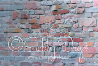 Mexican Home Brick Texture Fabric or Rubber Backed Floor-Floor-Snobby Drops Fabric Backdrops for Photography, Exclusive Designs by Tara Mapes Photography, Enchanted Eye Creations by Tara Mapes, photography backgrounds, photography backdrops, fast shipping, US backdrops, cheap photography backdrops