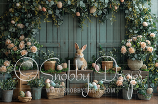 Mint and Pink Easter Fabric Backdrop-Fabric Photography Backdrop-Snobby Drops Fabric Backdrops for Photography, Exclusive Designs by Tara Mapes Photography, Enchanted Eye Creations by Tara Mapes, photography backgrounds, photography backdrops, fast shipping, US backdrops, cheap photography backdrops
