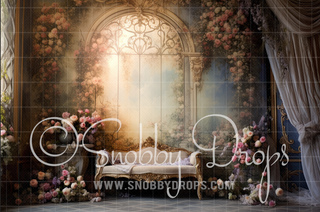 Old Victorian Renaissance Sitting Room Fabric Backdrop-Fabric Photography Backdrop-Snobby Drops Fabric Backdrops for Photography, Exclusive Designs by Tara Mapes Photography, Enchanted Eye Creations by Tara Mapes, photography backgrounds, photography backdrops, fast shipping, US backdrops, cheap photography backdrops
