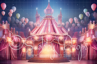 Painterly Pastel Circus Tent Fabric Backdrop-Fabric Photography Backdrop-Snobby Drops Fabric Backdrops for Photography, Exclusive Designs by Tara Mapes Photography, Enchanted Eye Creations by Tara Mapes, photography backgrounds, photography backdrops, fast shipping, US backdrops, cheap photography backdrops