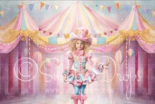 Painterly Pastel Circus Tent Fabric Backdrop-Fabric Photography Backdrop-Snobby Drops Fabric Backdrops for Photography, Exclusive Designs by Tara Mapes Photography, Enchanted Eye Creations by Tara Mapes, photography backgrounds, photography backdrops, fast shipping, US backdrops, cheap photography backdrops