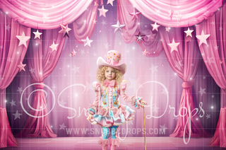 Painterly Pastel Stars Circus Tent Fabric Backdrop-Fabric Photography Backdrop-Snobby Drops Fabric Backdrops for Photography, Exclusive Designs by Tara Mapes Photography, Enchanted Eye Creations by Tara Mapes, photography backgrounds, photography backdrops, fast shipping, US backdrops, cheap photography backdrops