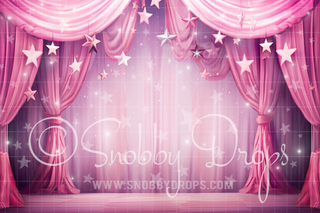 Painterly Pastel Stars Circus Tent Fabric Backdrop-Fabric Photography Backdrop-Snobby Drops Fabric Backdrops for Photography, Exclusive Designs by Tara Mapes Photography, Enchanted Eye Creations by Tara Mapes, photography backgrounds, photography backdrops, fast shipping, US backdrops, cheap photography backdrops