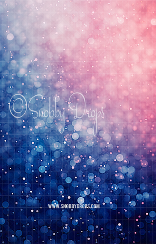 Pink and Blue Bokeh Ombre Eras Fabric Backdrop Sweep-Fabric Photography Sweep-Snobby Drops Fabric Backdrops for Photography, Exclusive Designs by Tara Mapes Photography, Enchanted Eye Creations by Tara Mapes, photography backgrounds, photography backdrops, fast shipping, US backdrops, cheap photography backdrops