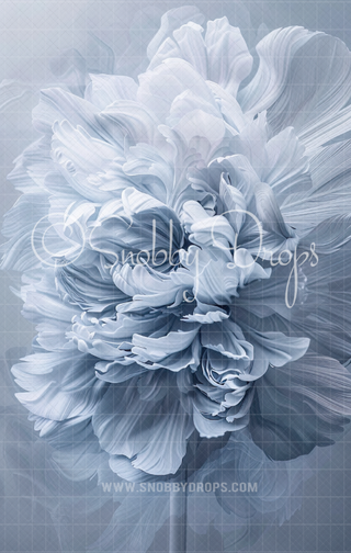 Powder Blue Floral Dance Fine Art Floral Fabric Backdrop Sweep-Fabric Photography Sweep-Snobby Drops Fabric Backdrops for Photography, Exclusive Designs by Tara Mapes Photography, Enchanted Eye Creations by Tara Mapes, photography backgrounds, photography backdrops, fast shipping, US backdrops, cheap photography backdrops