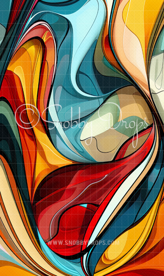 Primary Abstract Fabric Backdrop Sweep-Fabric Photography Sweep-Snobby Drops Fabric Backdrops for Photography, Exclusive Designs by Tara Mapes Photography, Enchanted Eye Creations by Tara Mapes, photography backgrounds, photography backdrops, fast shipping, US backdrops, cheap photography backdrops