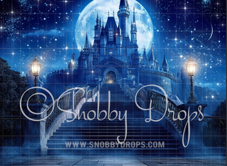 Princess Castle Staircase Fabric Backdrop-Fabric Photography Backdrop-Snobby Drops Fabric Backdrops for Photography, Exclusive Designs by Tara Mapes Photography, Enchanted Eye Creations by Tara Mapes, photography backgrounds, photography backdrops, fast shipping, US backdrops, cheap photography backdrops