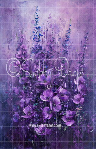 Purple Floral Texture Fine Art Floral Fabric Backdrop Sweep-Fabric Photography Sweep-Snobby Drops Fabric Backdrops for Photography, Exclusive Designs by Tara Mapes Photography, Enchanted Eye Creations by Tara Mapes, photography backgrounds, photography backdrops, fast shipping, US backdrops, cheap photography backdrops