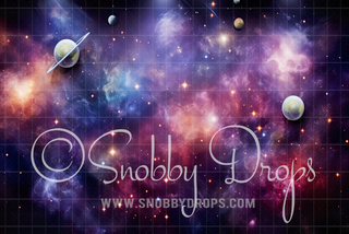 Purple Outer Space Fabric Backdrop-Fabric Photography Backdrop-Snobby Drops Fabric Backdrops for Photography, Exclusive Designs by Tara Mapes Photography, Enchanted Eye Creations by Tara Mapes, photography backgrounds, photography backdrops, fast shipping, US backdrops, cheap photography backdrops