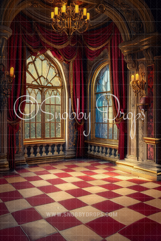 Queen Balcony Room Fabric Backdrop Sweep-Fabric Photography Sweep-Snobby Drops Fabric Backdrops for Photography, Exclusive Designs by Tara Mapes Photography, Enchanted Eye Creations by Tara Mapes, photography backgrounds, photography backdrops, fast shipping, US backdrops, cheap photography backdrops