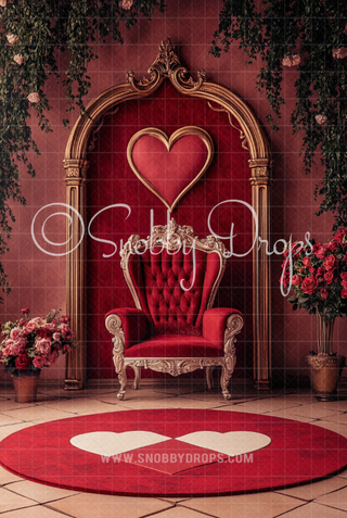 Queen of Hearts Throne Room Fabric Backdrop Sweep-Fabric Photography Sweep-Snobby Drops Fabric Backdrops for Photography, Exclusive Designs by Tara Mapes Photography, Enchanted Eye Creations by Tara Mapes, photography backgrounds, photography backdrops, fast shipping, US backdrops, cheap photography backdrops
