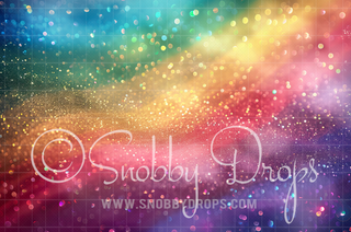 Rainbow Glitter Fabric Backdrop-Fabric Photography Backdrop-Snobby Drops Fabric Backdrops for Photography, Exclusive Designs by Tara Mapes Photography, Enchanted Eye Creations by Tara Mapes, photography backgrounds, photography backdrops, fast shipping, US backdrops, cheap photography backdrops